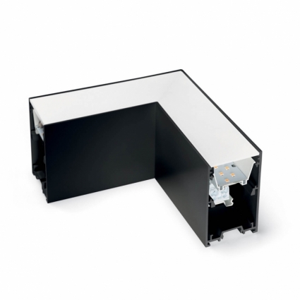 Подвесной светодиодный светильник Ideal Lux Fluo Corner 3000K BK в современном стиле, цвет черный