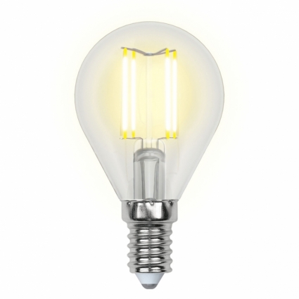 Uniel Лампа светодиодная (UL-00002207) E14 6W 4000K шар прозрачный LED-G45-6W/NW/E14/CL GLA01TR цвет прозрачный