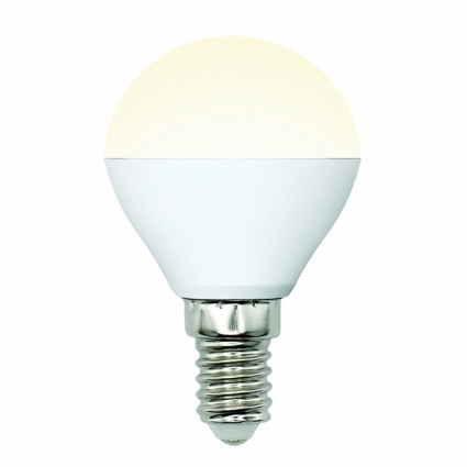 Uniel Лампа светодиодная (UL-00002375) E14 6W 4000K шар матовый LED-G45-6W/WW/E14/FR/MB PLM11WH цвет белый