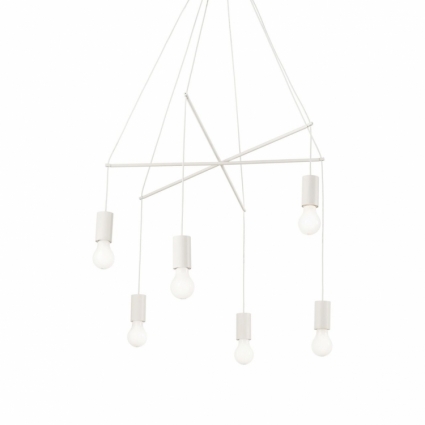 Подвесная люстра Ideal Lux Pop SP6 Bianco в стиле Хай-тек, цвет белый