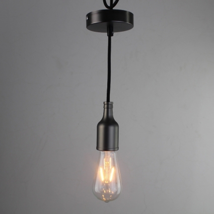 Ретро патрон с подвесом E27 Черный Sun Lumen 056-632
