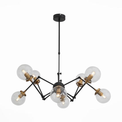 Подвесная люстра ST Luce Varieta SL234.402.08 в стиле лофт, цвет черный
