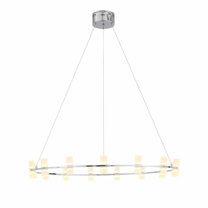 Подвесная светодиодная люстра ST Luce Cilindro SL799.103.15 в современном стиле, цвет белый