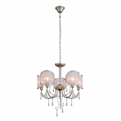 Подвесная люстра ST Luce Faccialuna SL173.303.05 в стиле арт-деко, цвет серебро