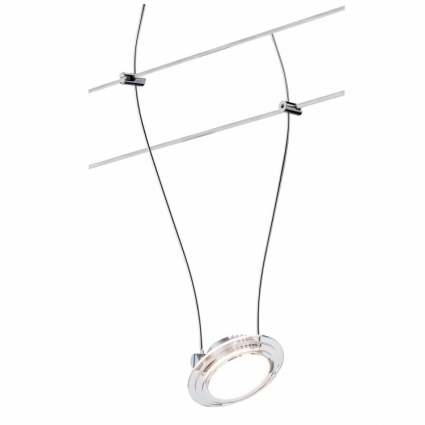 Струнный светодиодный светильник Paulmann Wire Systems Twist Coin 94094 в современном стиле, цвет хром