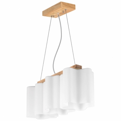 Подвесная люстра Lightstar Nubi Legno 802135 в стиле арт-деко, цвет белый