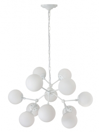 Подвесная люстра Crystal Lux Medea White SP12 в современном стиле, цвет белый