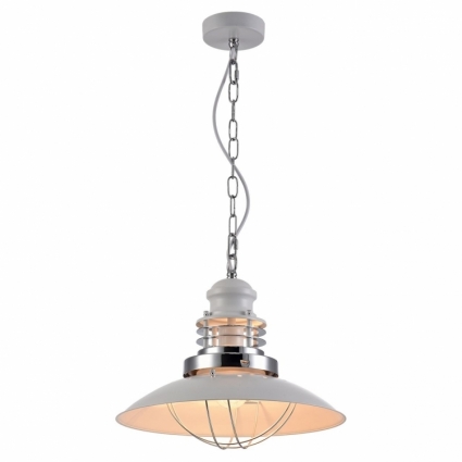 Подвесной светильник Lussole Loft LSP-8030 в морском стиле, цвет белый