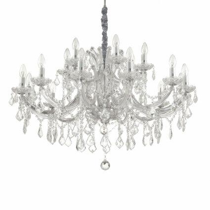 Подвесная люстра Ideal Lux Napoleon SP18 Cromo в классическом стиле, цвет хром