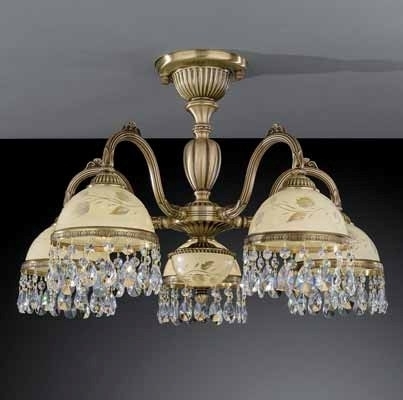 Потолочная люстра Reccagni Angelo PL 6226/5 в классическом стиле, цвет белый