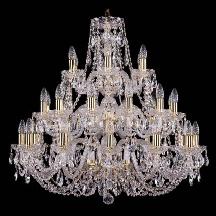 Подвесная люстра Bohemia Ivele 1406/12+12+6/300/3d/G в классическом стиле, цвет золотой