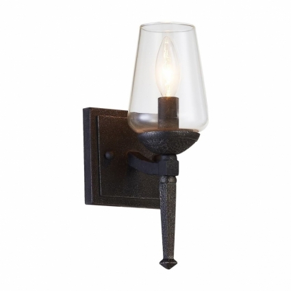 Бра Arte Lamp A1722AP-1BA в замковом стиле, цвет черный, мощность 60 Вт