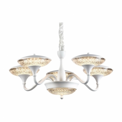 Подвесная светодиодная люстра Arte Lamp A5168LM-5WH в стиле модерн, цвет белый