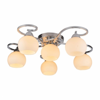 Потолочная люстра Arte Lamp A6058PL-6CC в современном стиле, цвет белый, мощность 240 Вт