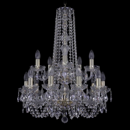 Подвесная люстра Bohemia Ivele 1406/10+5/195/h-75/2d/G в классическом стиле, цвет золотой