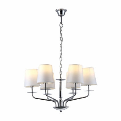 Подвесная люстра Arte Lamp A1048LM-6CC в стиле модерн, цвет белый, мощность 240 Вт