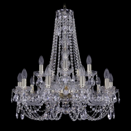 Подвесная люстра Bohemia Ivele 1406/10+5/240/h-75/G в классическом стиле, цвет золотой
