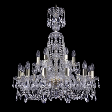 Подвесная люстра Bohemia Ivele 1402/12+6/240/XL-77/G в классическом стиле, цвет золотой