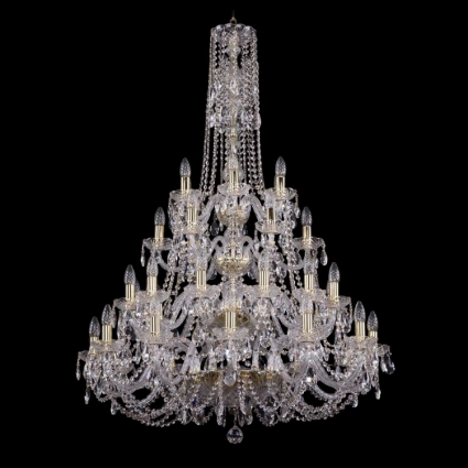Подвесная люстра Bohemia Ivele 1406/12+12+6+6/300/4d/G в классическом стиле, цвет золотой