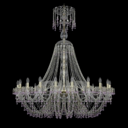 Подвесная люстра Bohemia Ivele 1410/20/460/XL-145/G/V7010 в классическом стиле, цвет розовый