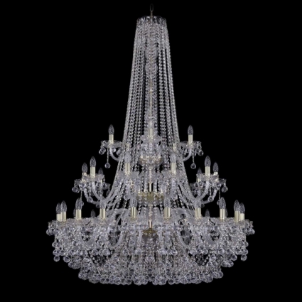 Подвесная люстра Bohemia Ivele 1409/20+10+5/400/h-160/3d/G в классическом стиле, цвет золотой