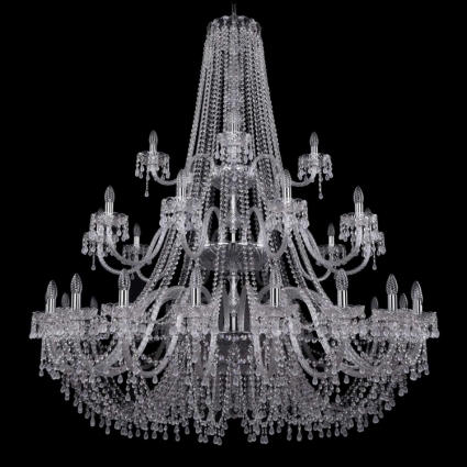 Подвесная люстра Bohemia Ivele 1410/20+10+5/530/3d/Ni/V0300 в классическом стиле, цвет белый