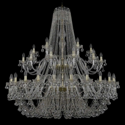 Подвесная люстра Bohemia Ivele 1409/24+12+6/530/2d/G в классическом стиле, цвет золотой