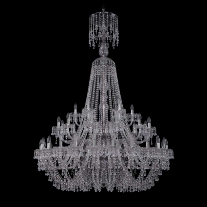 Подвесная люстра Bohemia Ivele 1410/24+12+6/460/XL-175/2d/Ni/V0300 в классическом стиле, цвет белый