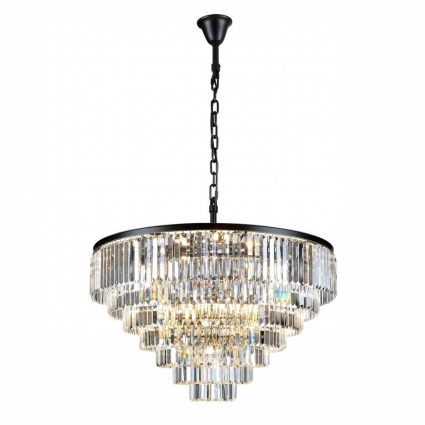 Подвесная люстра Divinare Nova 3001/01 LM-25 в современном стиле, цвет черный
