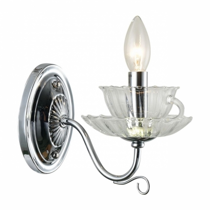 Бра Arte Lamp A1704AP-1CC в стиле ретро, цвет хром, мощность 60 Вт