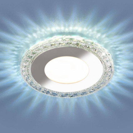 Встраиваемый светодиодный светильник Elektrostandard 9909 LED 8W CL прозрачный 4690389120336 в классическом стиле, цвет хром