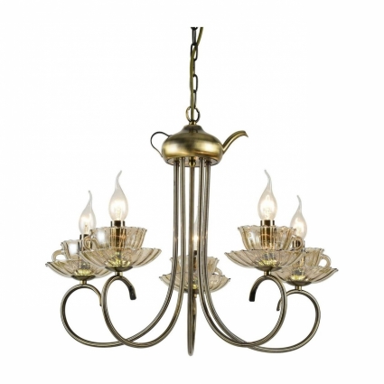 Подвесная люстра Arte Lamp A1750LM-5AB в стиле ретро, мощность 300 Вт