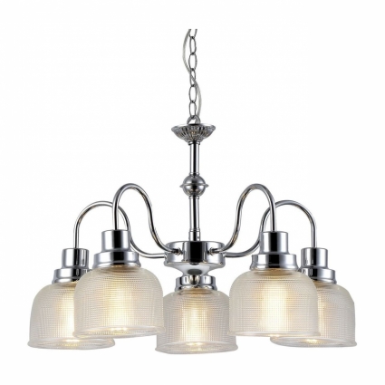 Подвесная люстра Arte Lamp A9186LM-5CC в стиле ретро, цвет хром, мощность 200 Вт