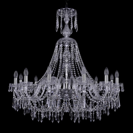 Подвесная люстра Bohemia Ivele 1403/12/360/XL-100/Ni в классическом стиле, цвет матовый никель