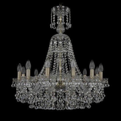 Подвесная люстра Bohemia Ivele 1409/12/240/XL-75/Pa в классическом стиле, цвет желтый