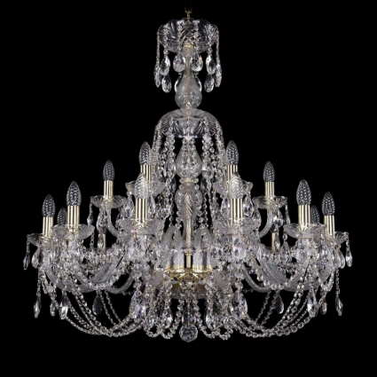 Подвесная люстра Bohemia Ivele 1406/12+6/300/XL-90/G в классическом стиле, цвет золотой