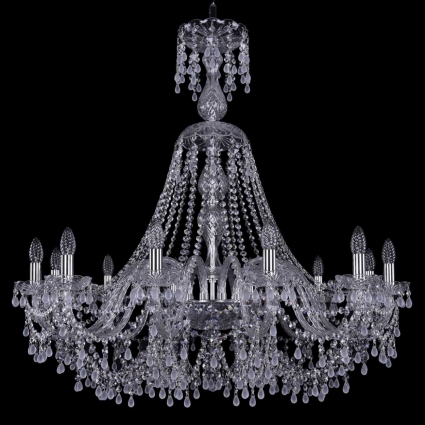 Подвесная люстра Bohemia Ivele 1410/12/360/XL-97/Ni/V0300 в классическом стиле, цвет белый
