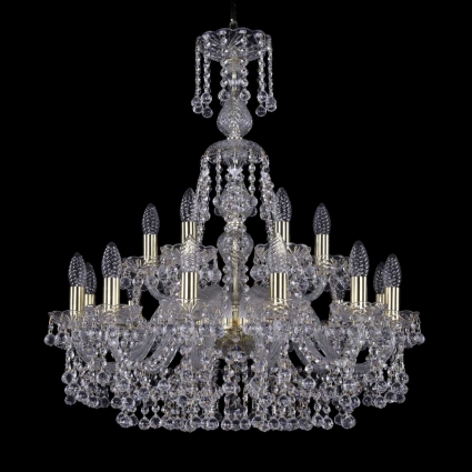 Подвесная люстра Bohemia Ivele 1409/12+6/240/XL-76/G в классическом стиле, цвет золотой