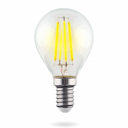 Voltega Лампа светодиодная E14 6W 4000К шар прозрачный VG10-G1E14cold6W-F 7022 цвет прозрачный