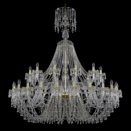 Подвесная люстра Bohemia Ivele 1410/24+12/530/XL-156/G/V0300 в классическом стиле, цвет белый
