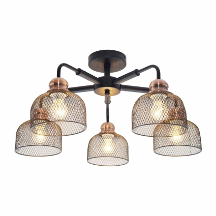 Потолочная люстра Toplight Griselda TL1158-5D в стиле лофт, цвет медь