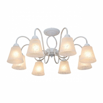 Потолочная люстра Toplight Jaclyn TL1141-8H в стиле ретро, цвет белый