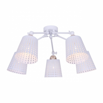 Потолочная люстра Toplight Kristiana TL1154-5D в стиле ретро, цвет белый