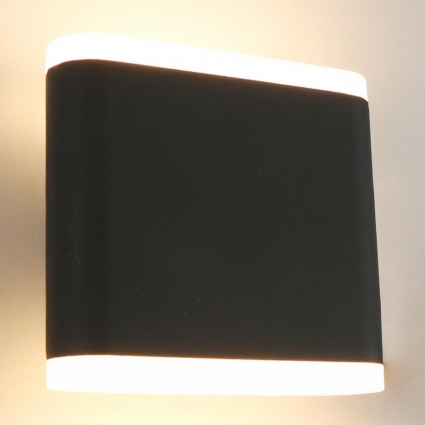 Уличный настенный светодиодный светильник Arte Lamp A8153AL-2GY в современном стиле, цвет серый