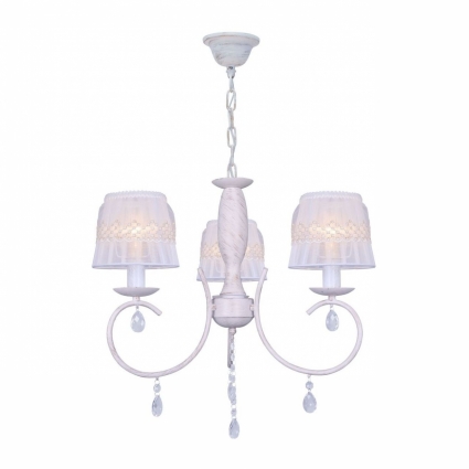 Подвесная люстра Toplight Camilla TL1135-3H в стиле прованс, цвет белый