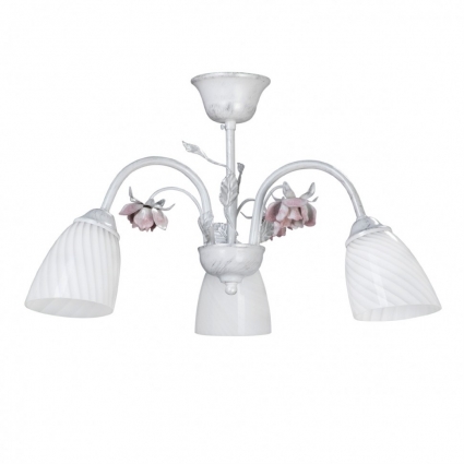 Потолочная люстра Vitaluce V1275/3PL в стиле прованс, цвет белый, мощность 180 Вт