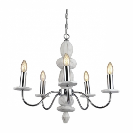 Подвесная люстра Arte Lamp A6062LM-5WH в стиле модерн, цвет белый, мощность 200 Вт