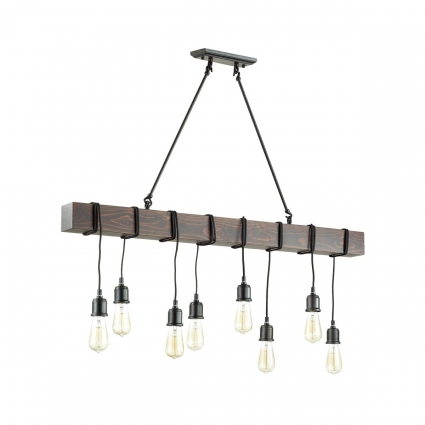 Подвесной светильник Lumion Klaus 3740/8 в стиле кантри, цвет черный