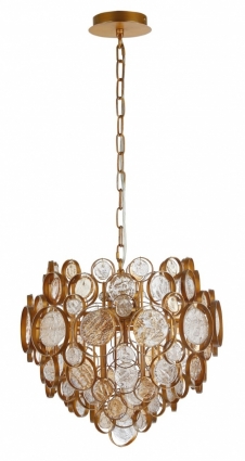 Подвесной светильник Crystal Lux Deseo SP6 D460 Gold в стиле арт-деко, цвет золотой