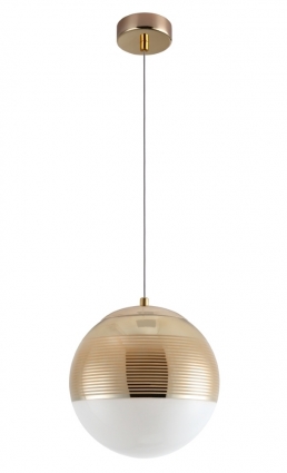 Подвесной светильник Crystal Lux Optima SP1 Gold D200 в современном стиле, цвет золотой